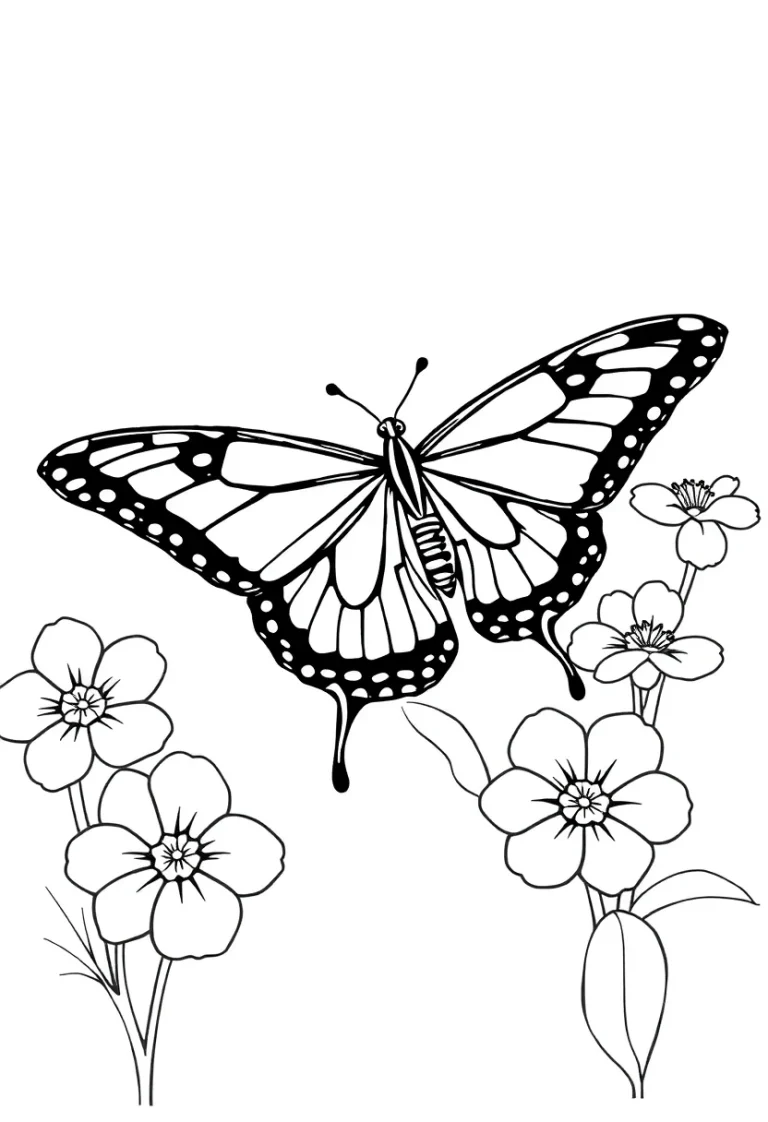 butterfly coloring pages​