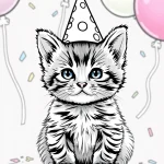 Kitten coloring pages