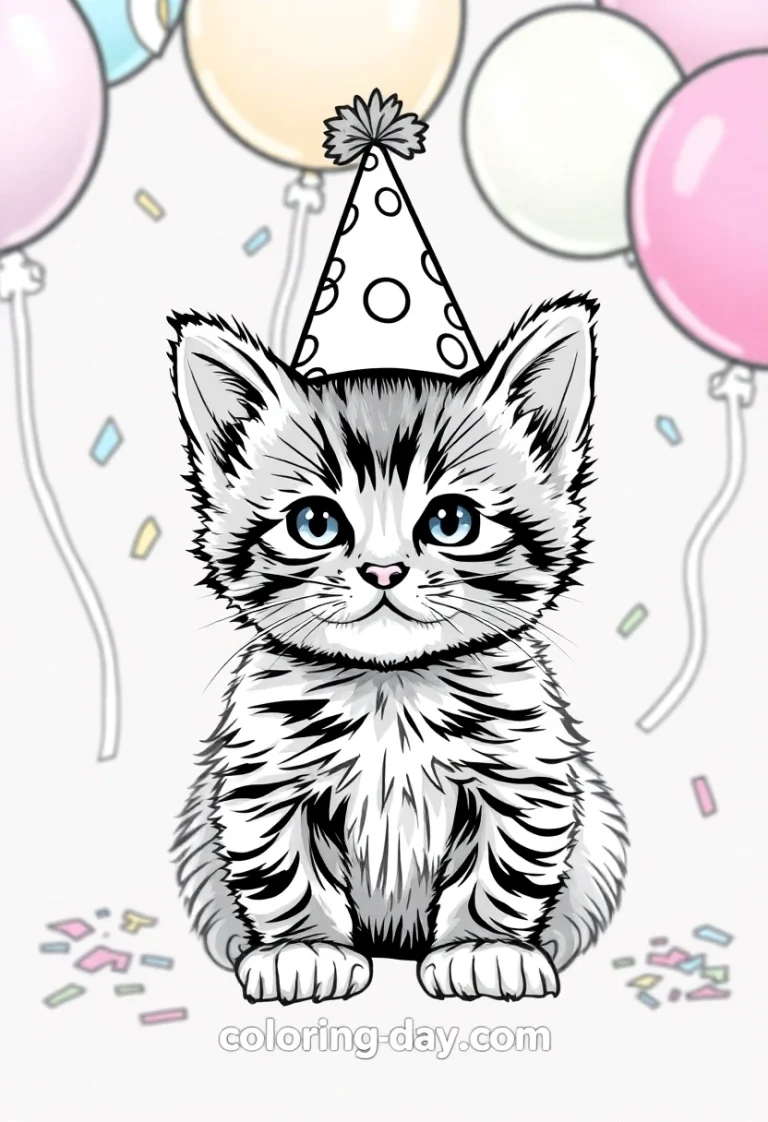 kitten coloring pages