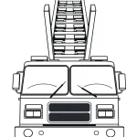 Fire truck coloring page