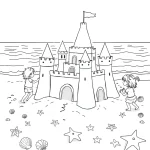 Beach coloring pages