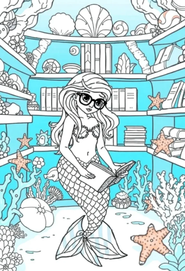 mermaid coloring pages