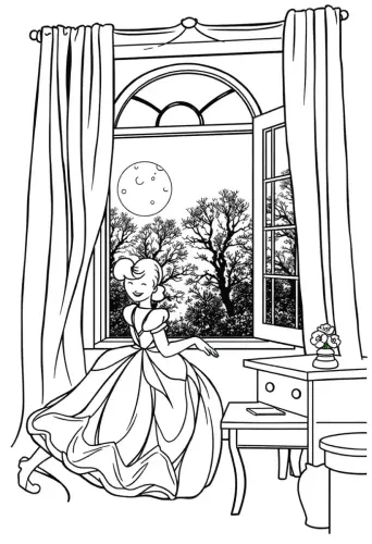 cinderella coloring pages