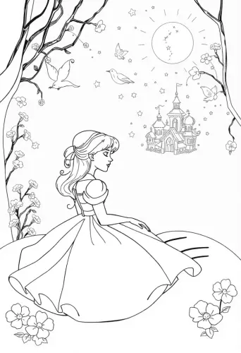 cinderella coloring pages