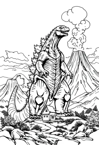 godzilla coloring book