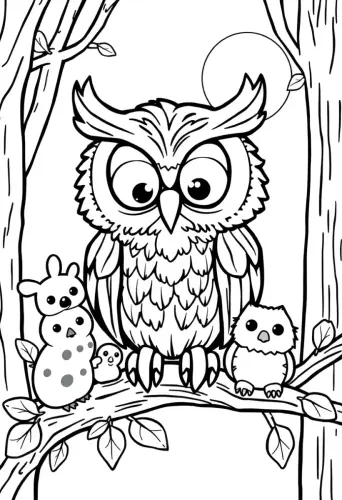 owl coloring pages