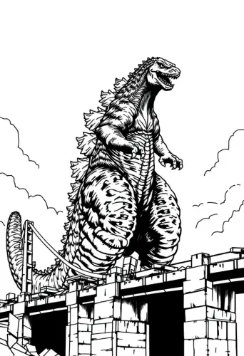 godzilla coloring book