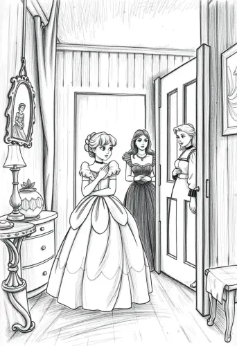 cinderella coloring pages