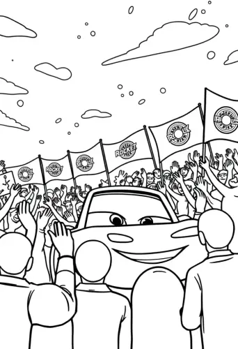 lightning mcqueen coloring page​