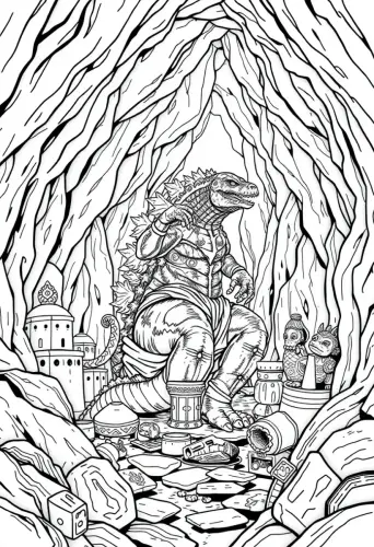 godzilla coloring book