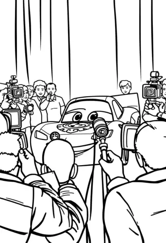 lightning mcqueen coloring page​