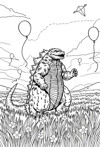 godzilla coloring book