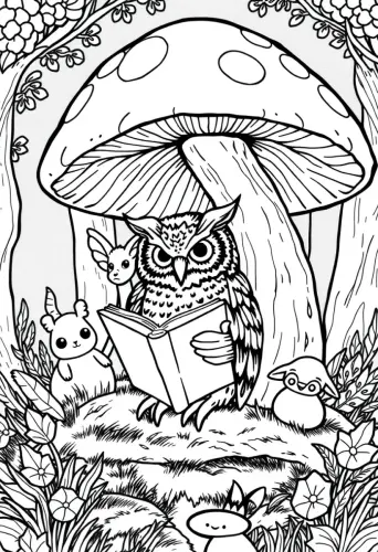 owl coloring pages