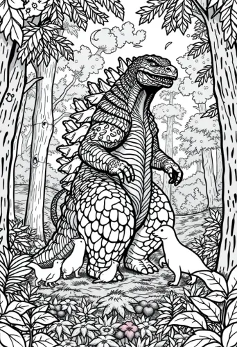 godzilla coloring book