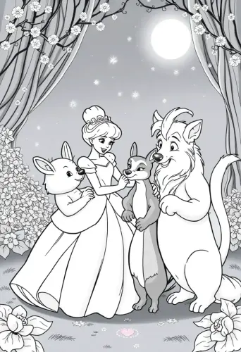 cinderella coloring pages