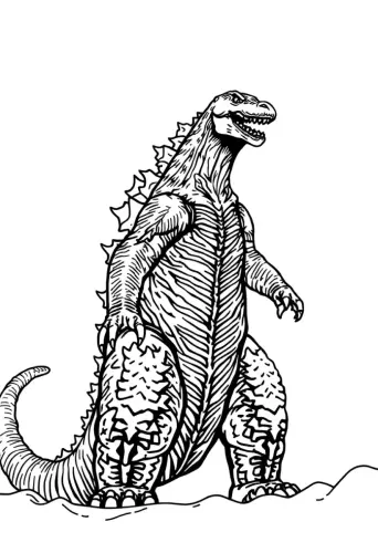 godzilla coloring book