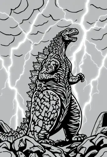 godzilla coloring book