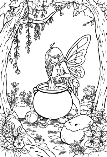 fairy coloring pages