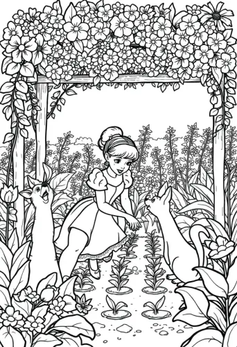 cinderella coloring pages