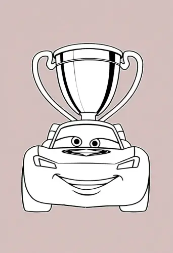 lightning mcqueen coloring page​