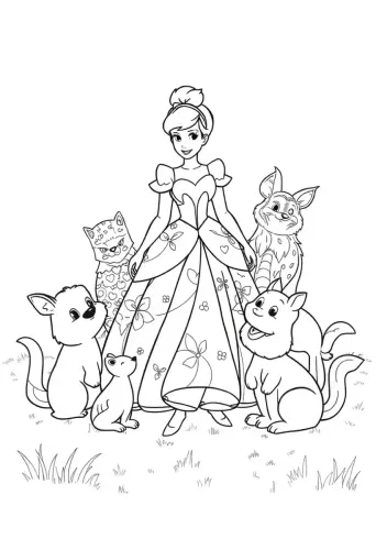 cinderella coloring pages