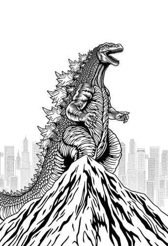 godzilla coloring book