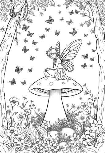 fairy coloring pages