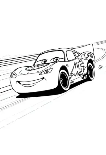 lightning mcqueen coloring page​