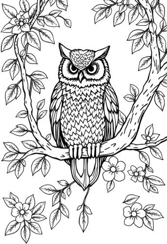 owl coloring pages