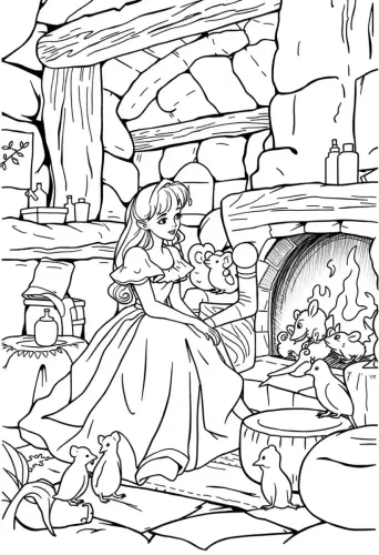 cinderella coloring pages