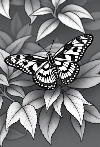 butterfly coloring pages​