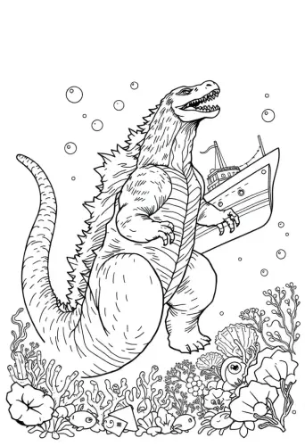 godzilla coloring book