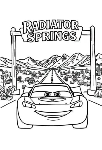 lightning mcqueen coloring page​