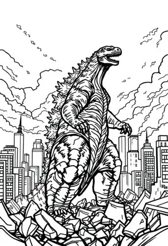 godzilla coloring book