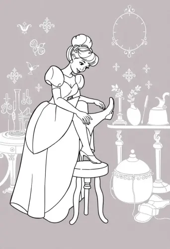 cinderella coloring pages