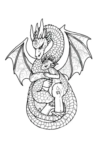 dragon coloring pages