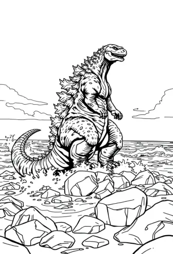 godzilla coloring book