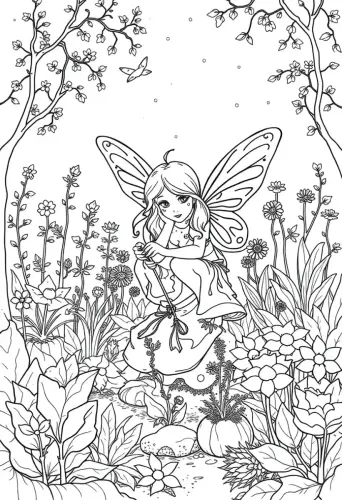 fairy coloring pages