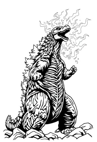 godzilla coloring book