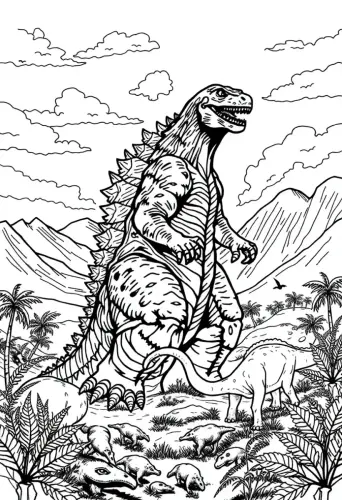 godzilla coloring book