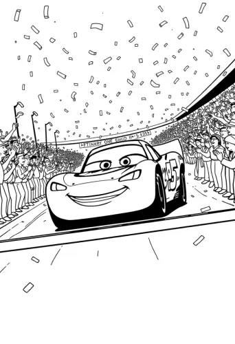 lightning mcqueen coloring page​