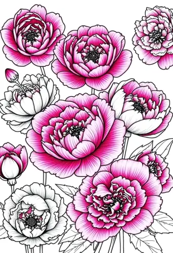 flower coloring pages