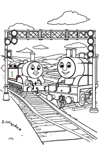 thomas the train coloring pages