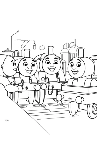 thomas the train coloring pages