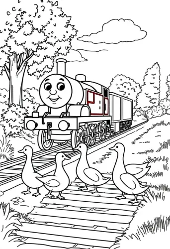 thomas the train coloring pages