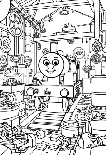 thomas the train coloring pages