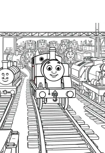 thomas the train coloring pages