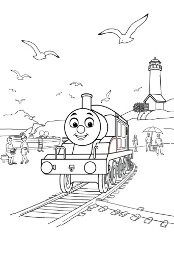 thomas the train coloring pages