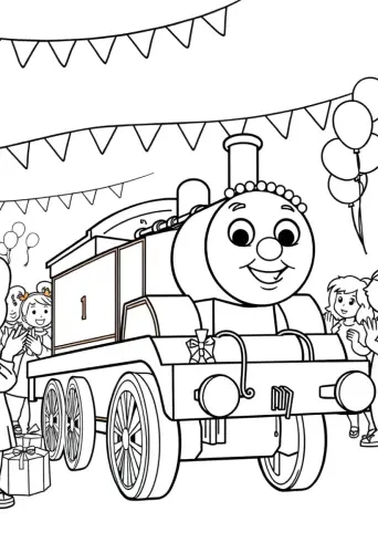 thomas the train coloring pages