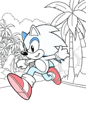 sonic the hedgehog coloring pages